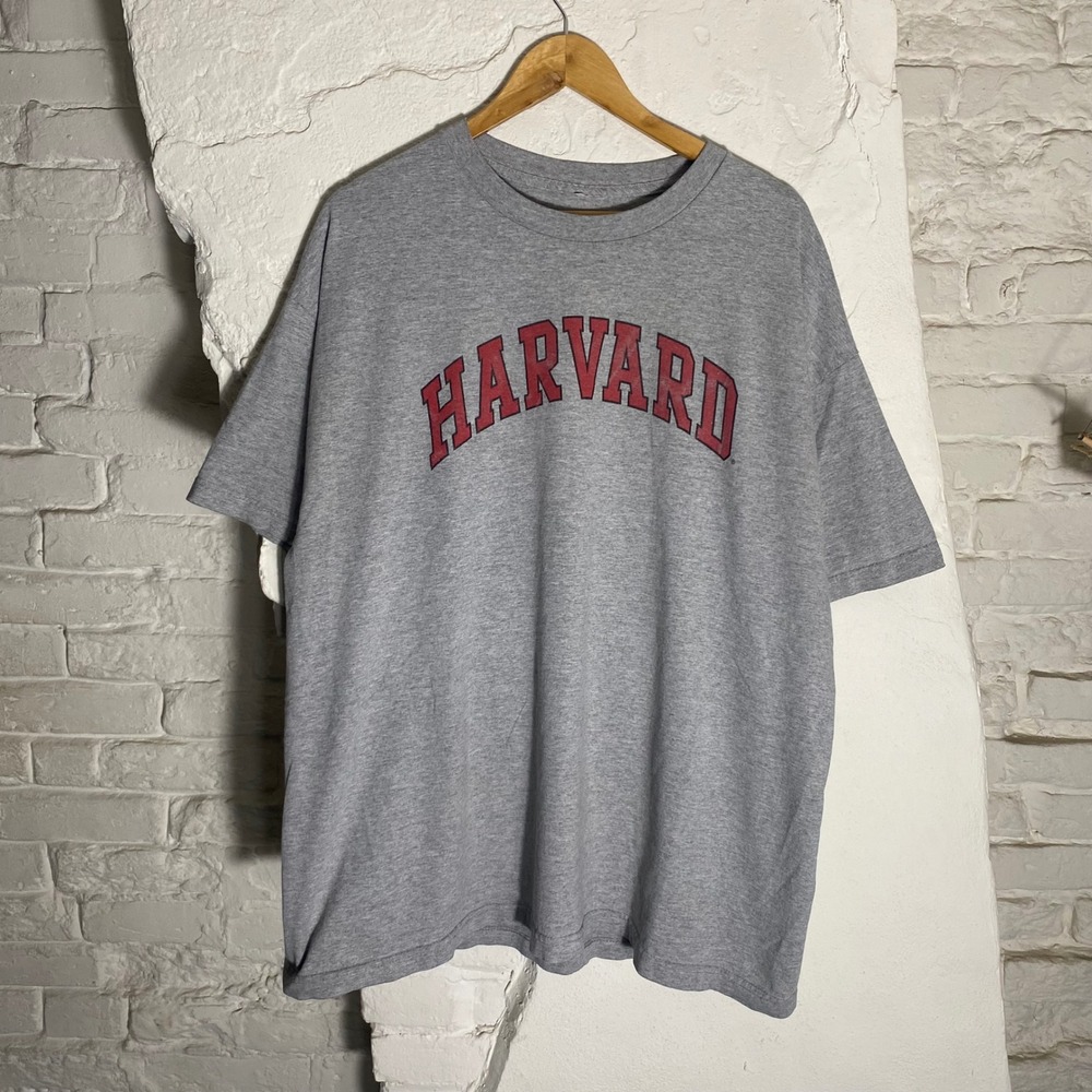 Harvard University Arch Logo Mens Gray T Shirt‎ Short Sleeve Casual Tee XXL